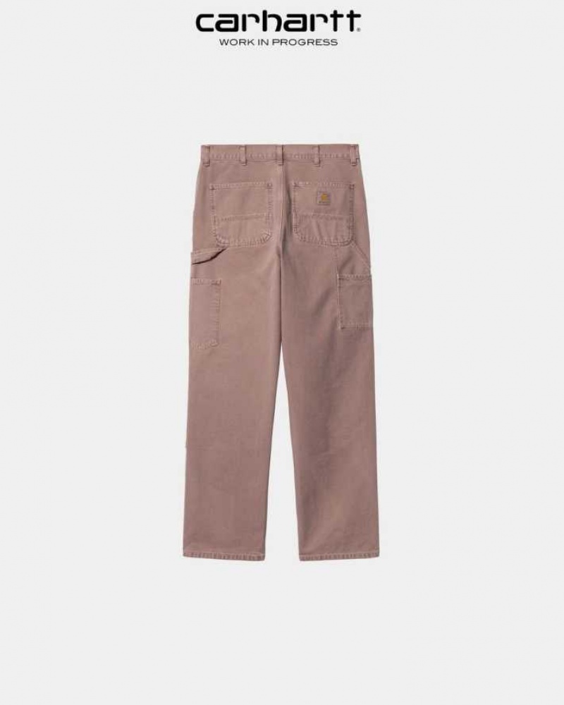 Carhartt Wip Double Knee Pant Dark Plum (faded) | TH0001394