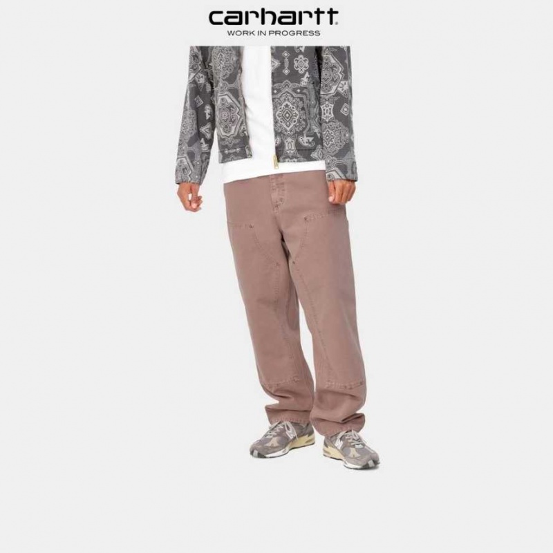 Carhartt Wip Double Knee Pant Dark Plum (faded) | TH0001394