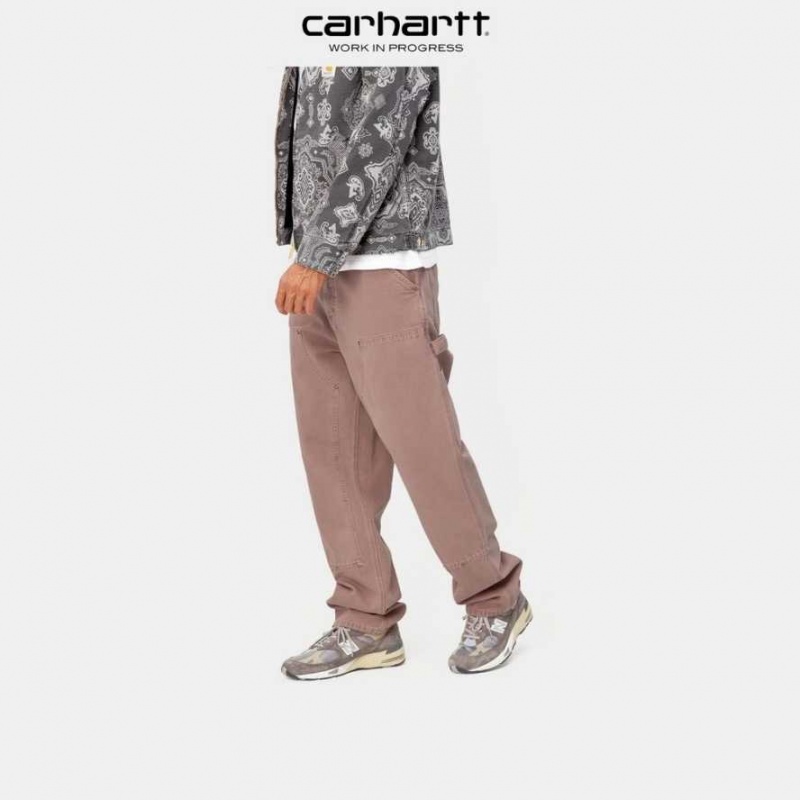 Carhartt Wip Double Knee Pant Dark Plum (faded) | TH0001394