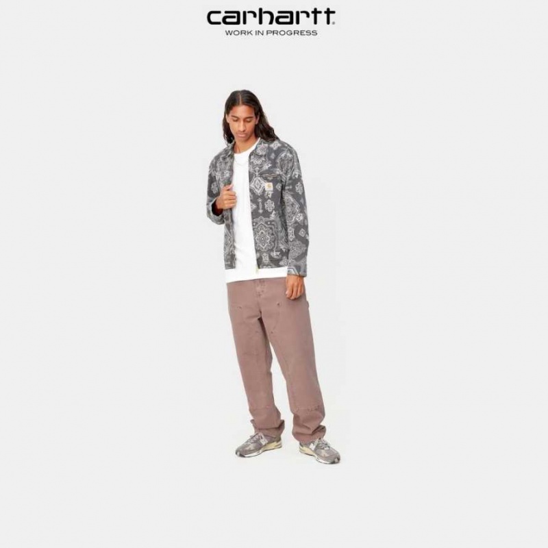 Carhartt Wip Double Knee Pant Dark Plum (faded) | TH0001394