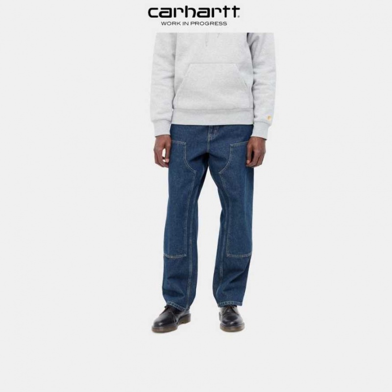 Carhartt Wip Double Knee Pant - Denim Blue (stone washed) | TH0001390