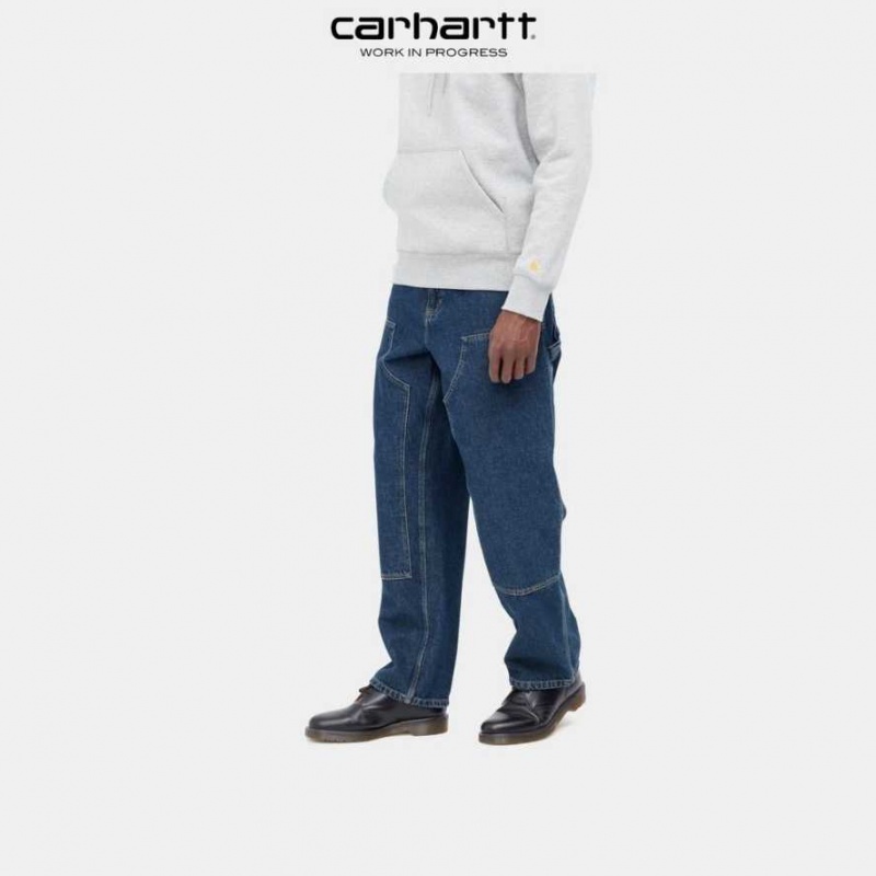 Carhartt Wip Double Knee Pant - Denim Blue (stone washed) | TH0001390