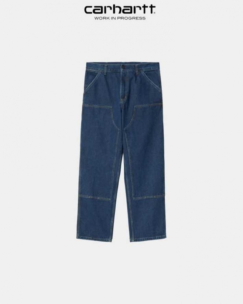 Carhartt Wip Double Knee Pant - Denim Blue (stone washed) | TH0001390