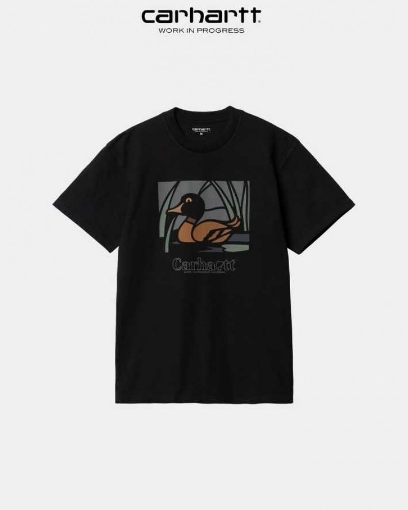 Carhartt Wip Duck Pond T-Shirt Black | TH0002182