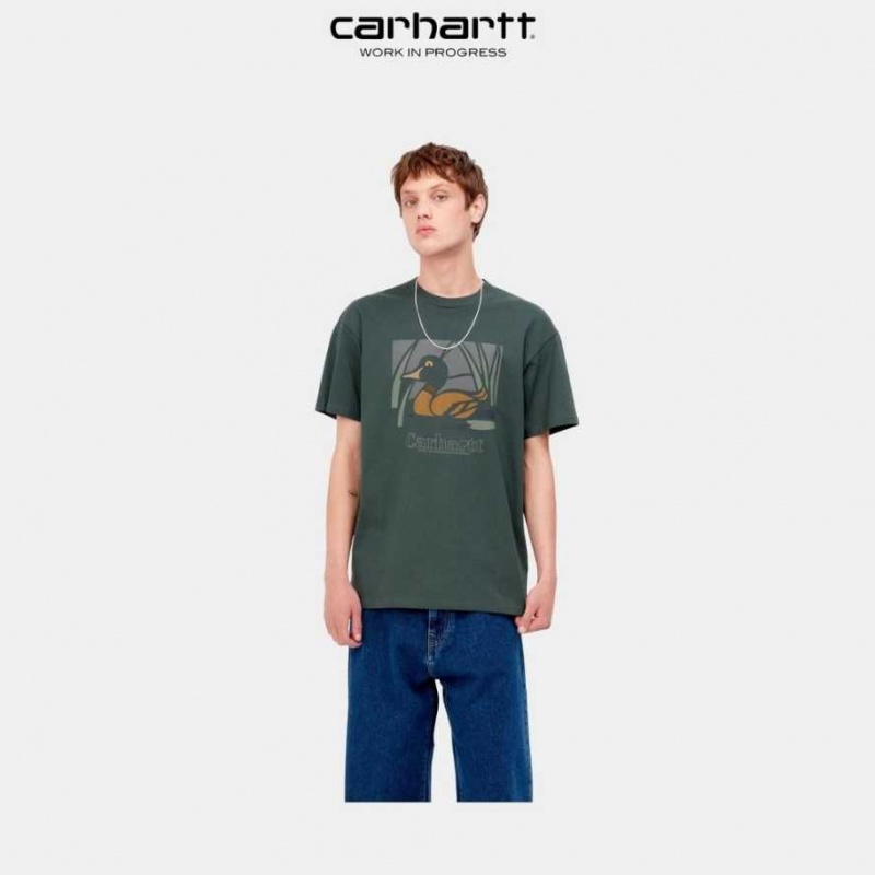 Carhartt Wip Duck Pond T-Shirt Juniper | TH0002183