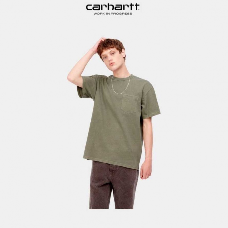 Carhartt Wip Duster Pocket T-Shirt Seaweed | TH0002186