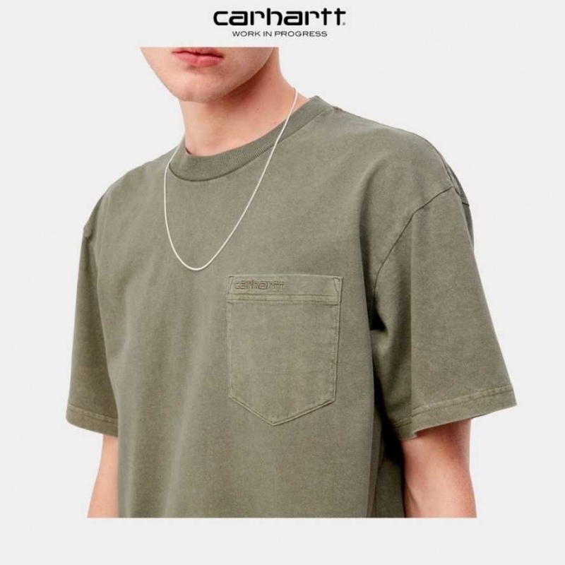 Carhartt Wip Duster Pocket T-Shirt Seaweed | TH0002186