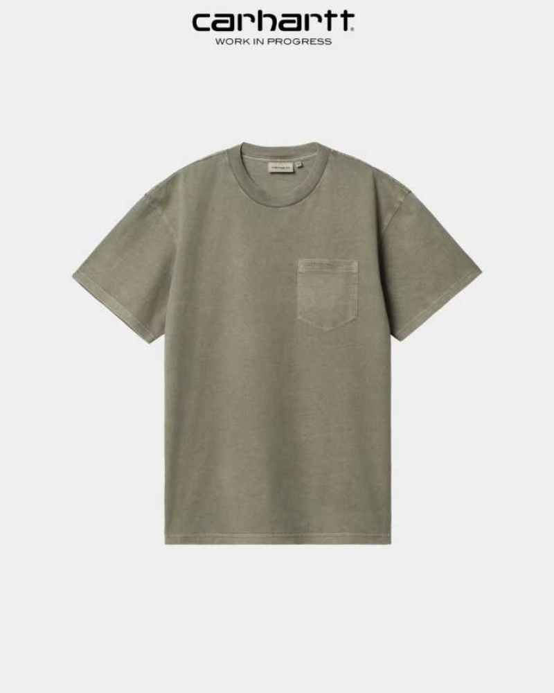 Carhartt Wip Duster Pocket T-Shirt Seaweed | TH0002186