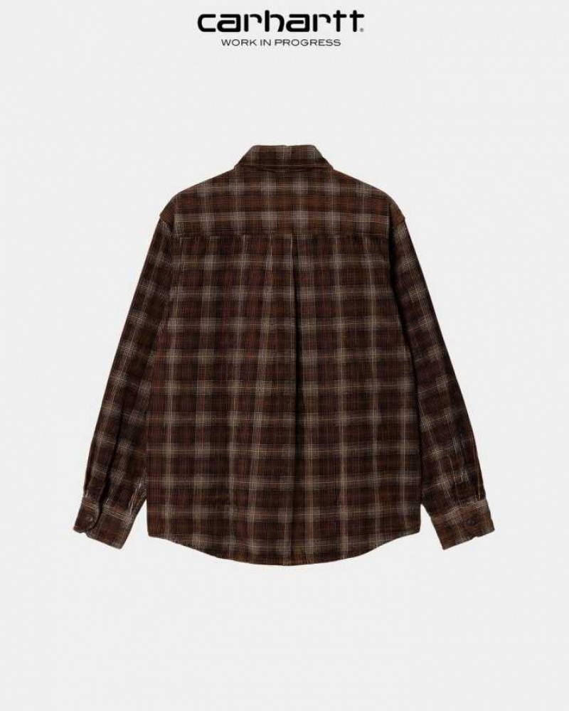 Carhartt Wip Flint Shirt Hamilton Brown Wiley Check | TH0001796