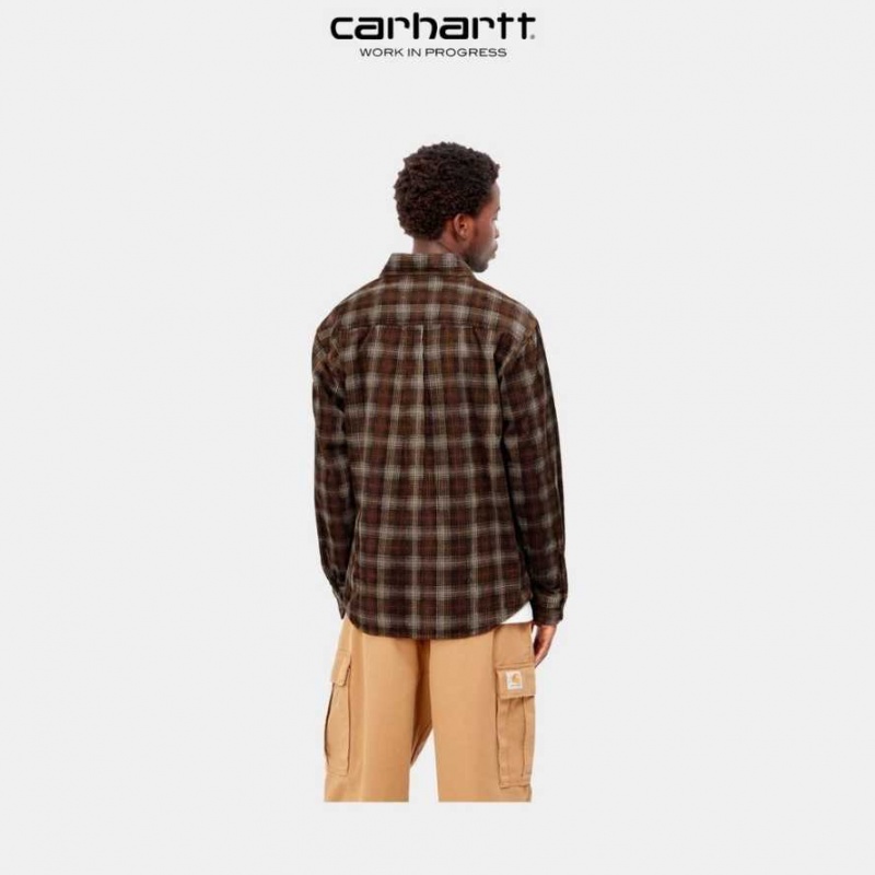 Carhartt Wip Flint Shirt Hamilton Brown Wiley Check | TH0001796