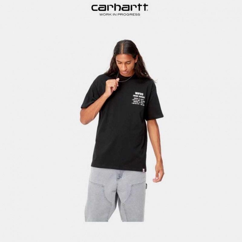 Carhartt Wip Freight Services T-Shirt Black | TH0002197