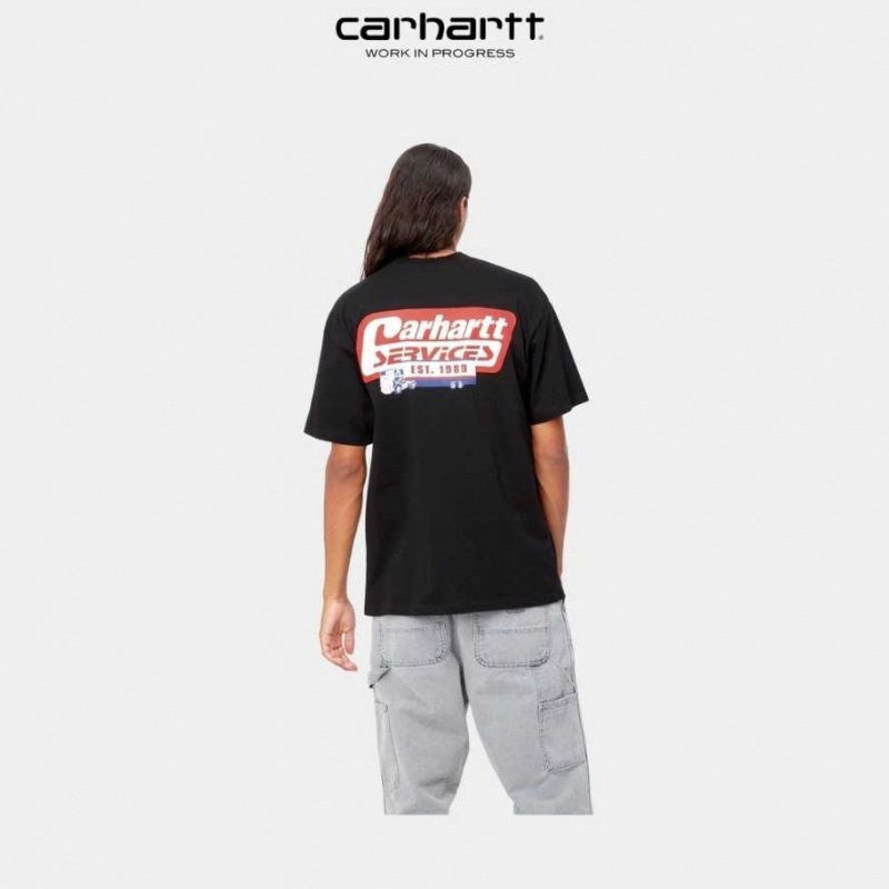 Carhartt Wip Freight Services T-Shirt Black | TH0002197