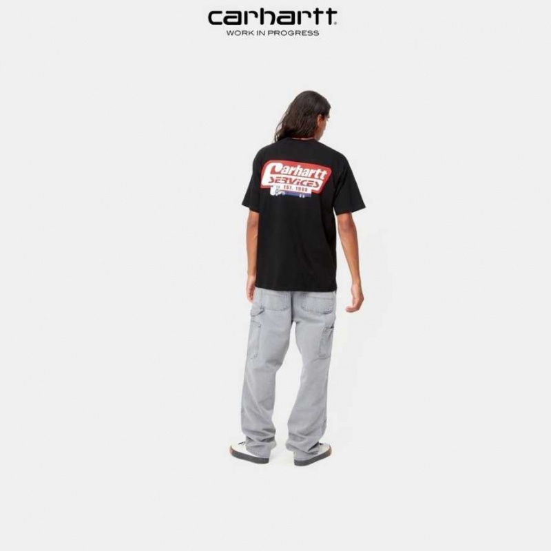 Carhartt Wip Freight Services T-Shirt Black | TH0002197