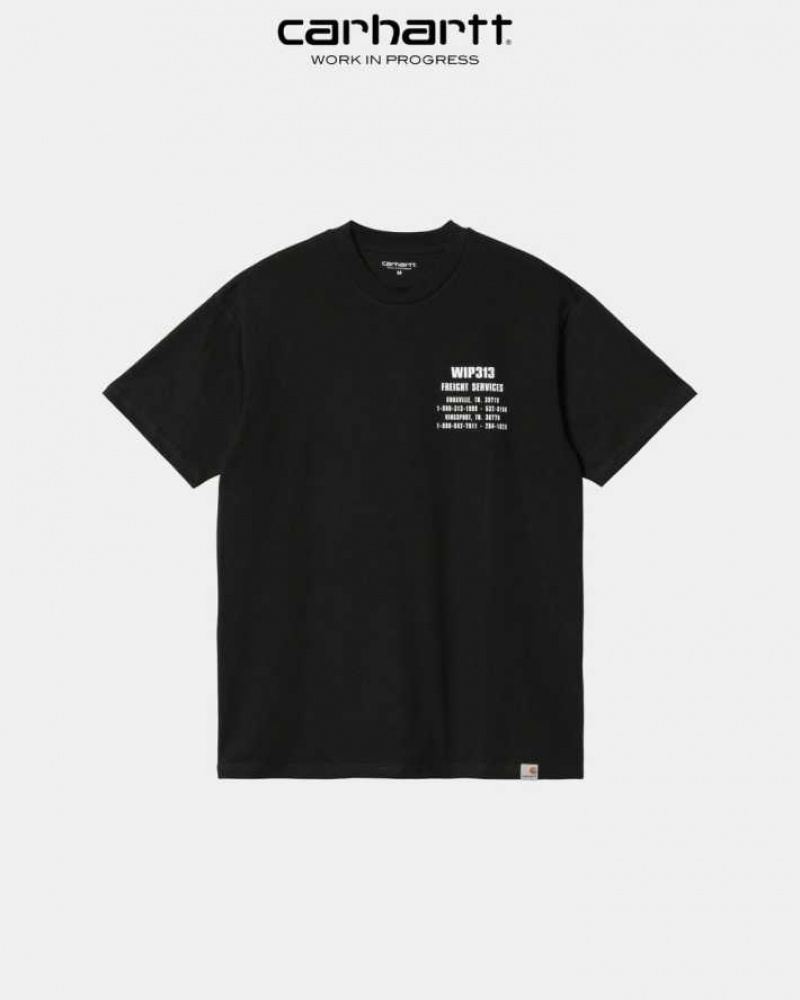 Carhartt Wip Freight Services T-Shirt Black | TH0002197