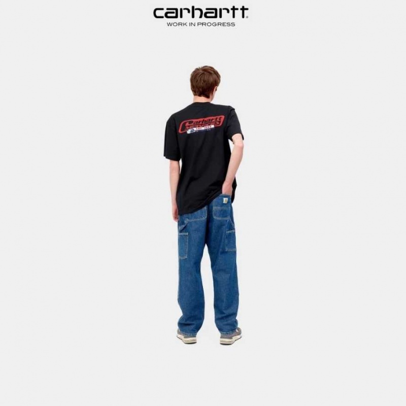 Carhartt Wip Freight Services T-Shirt Dark Navy | TH0002199