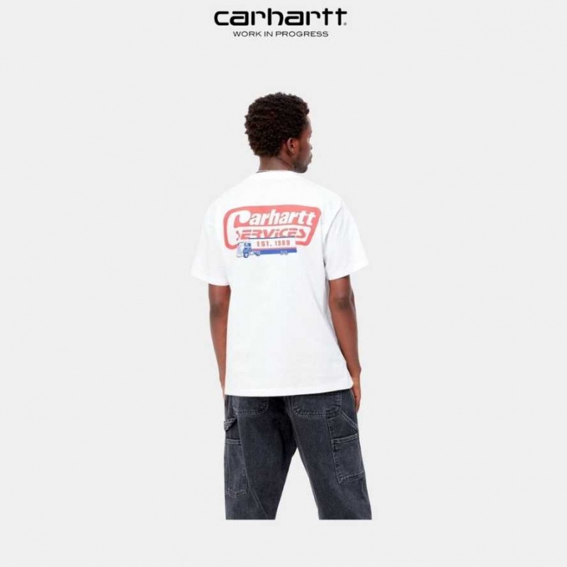 Carhartt Wip Freight Services T-Shirt White | TH0002198