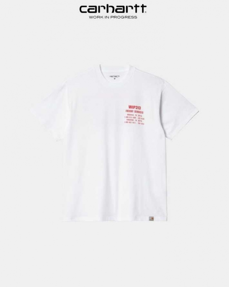 Carhartt Wip Freight Services T-Shirt White | TH0002198