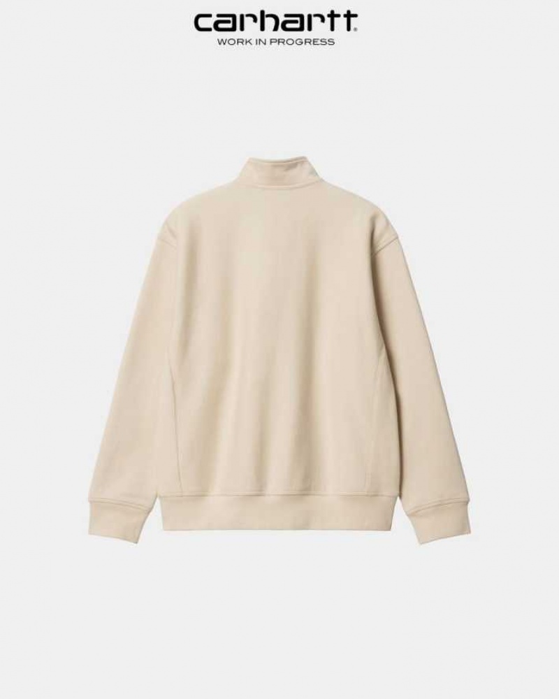 Carhartt Wip Half Zip American Script Sweatshirt Calico | TH0000280