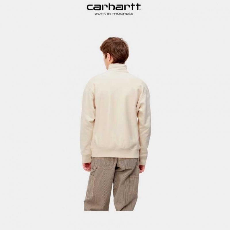 Carhartt Wip Half Zip American Script Sweatshirt Calico | TH0000280