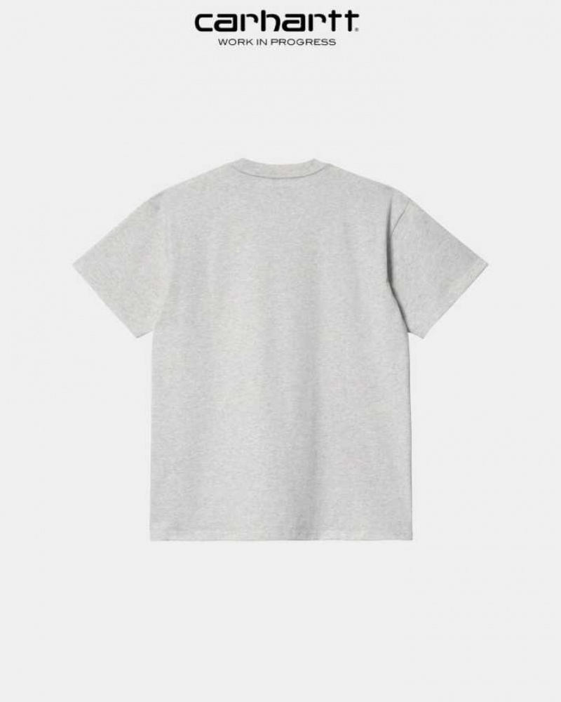 Carhartt Wip Happy Script T-Shirt Ash Heather | TH0002213