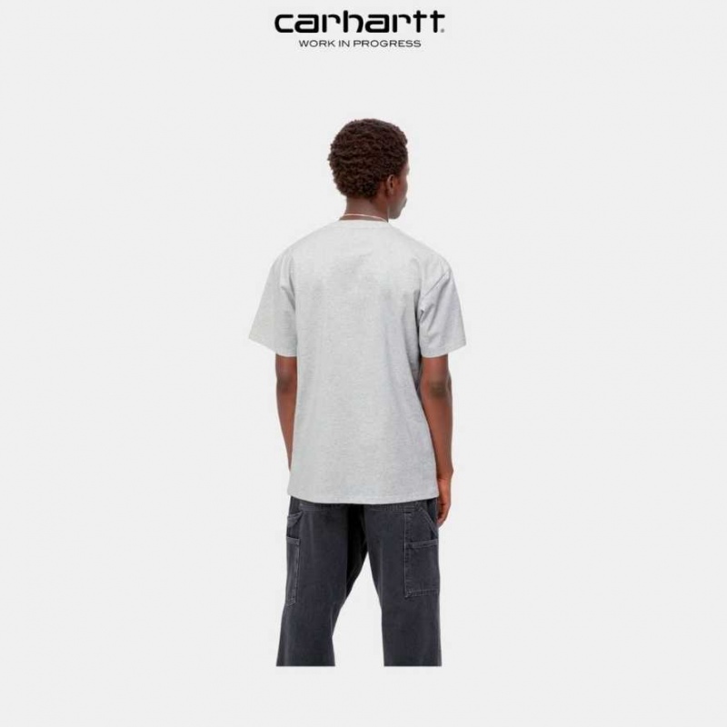 Carhartt Wip Happy Script T-Shirt Ash Heather | TH0002213