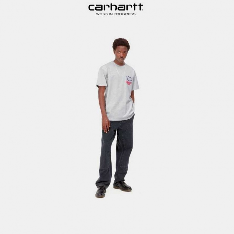 Carhartt Wip Happy Script T-Shirt Ash Heather | TH0002213