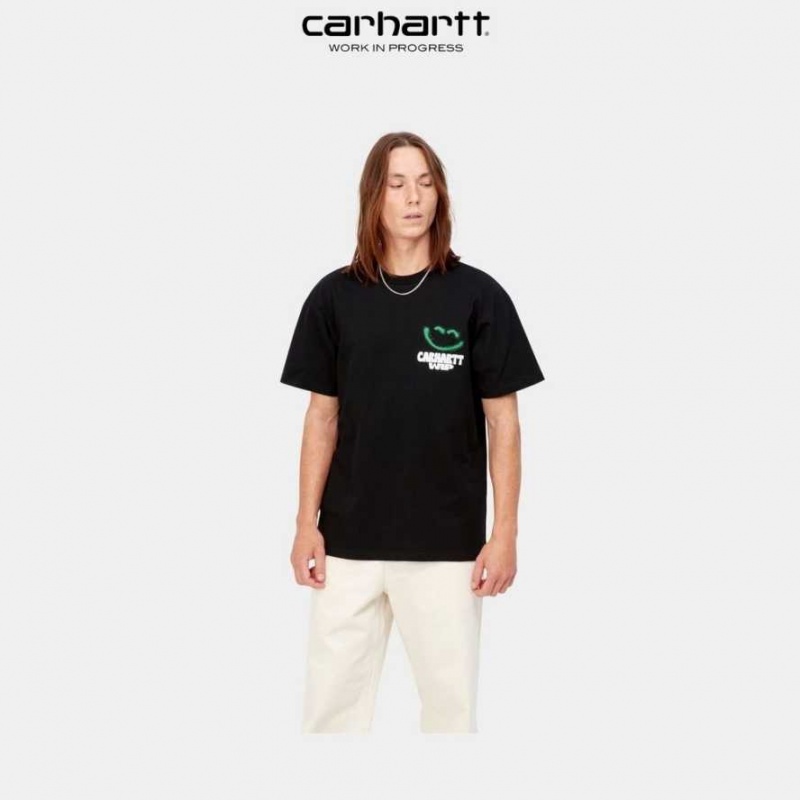 Carhartt Wip Happy Script T-Shirt Black | TH0002211