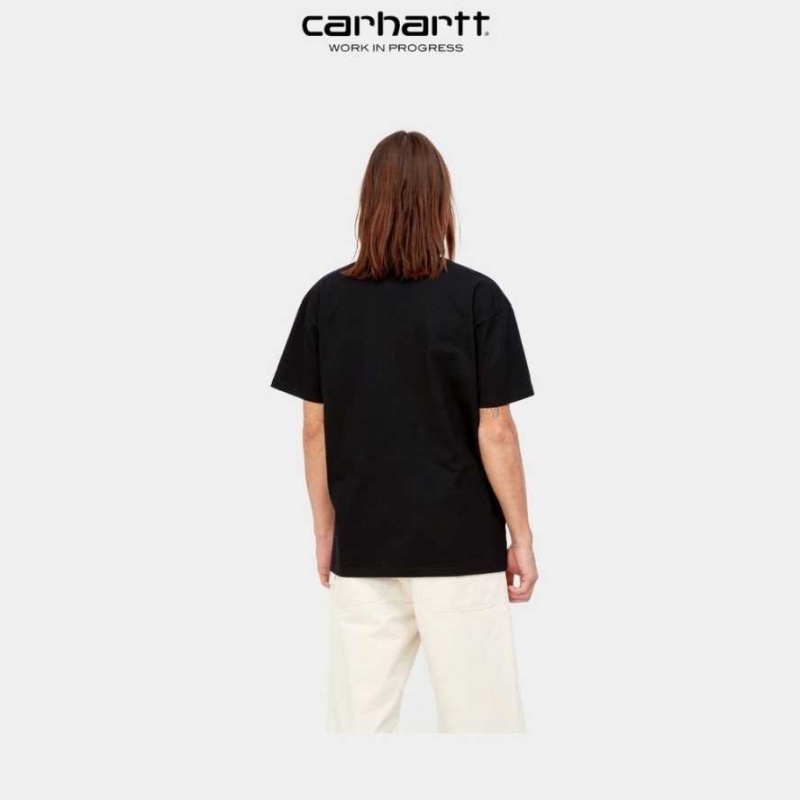 Carhartt Wip Happy Script T-Shirt Black | TH0002211