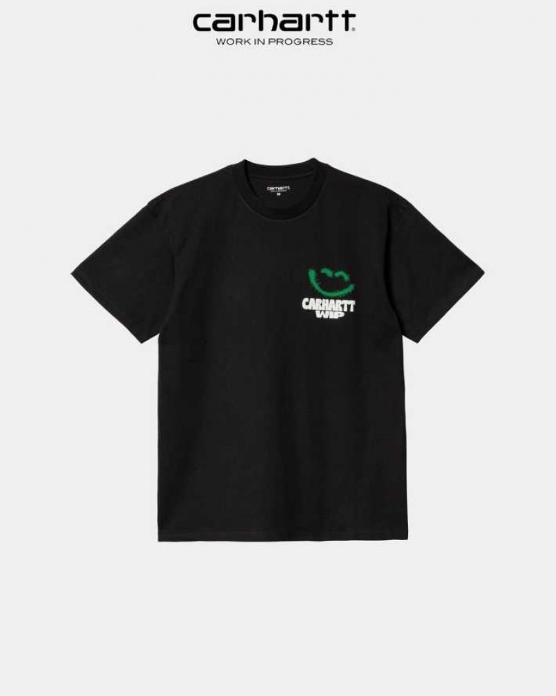 Carhartt Wip Happy Script T-Shirt Black | TH0002211