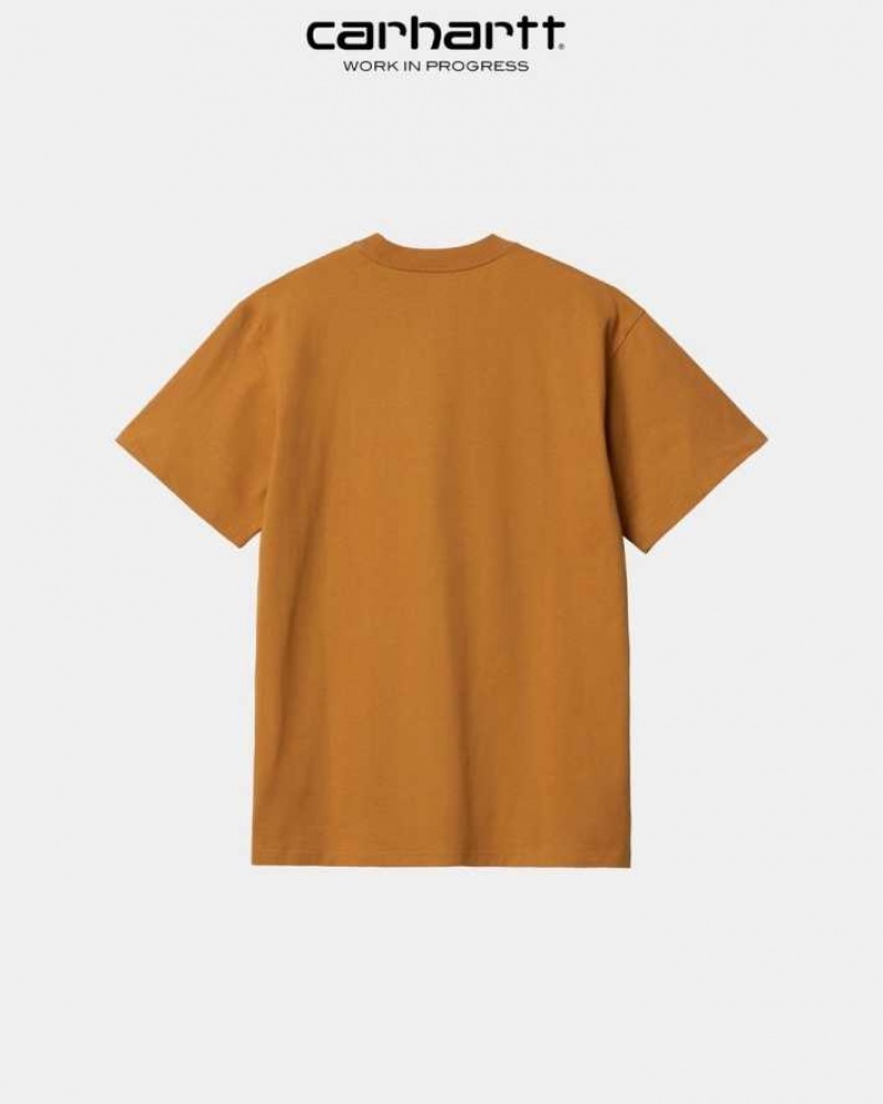 Carhartt Wip Happy Script T-Shirt Ochre | TH0002210