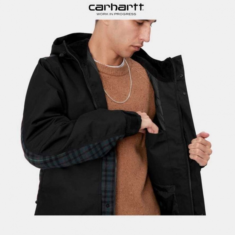 Carhartt Wip Highbury Check Jacket Black | TH0000048