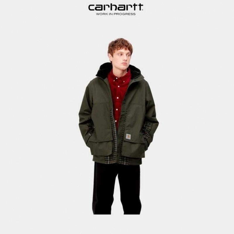 Carhartt Wip Highbury Check Jacket Cypress | TH0000049