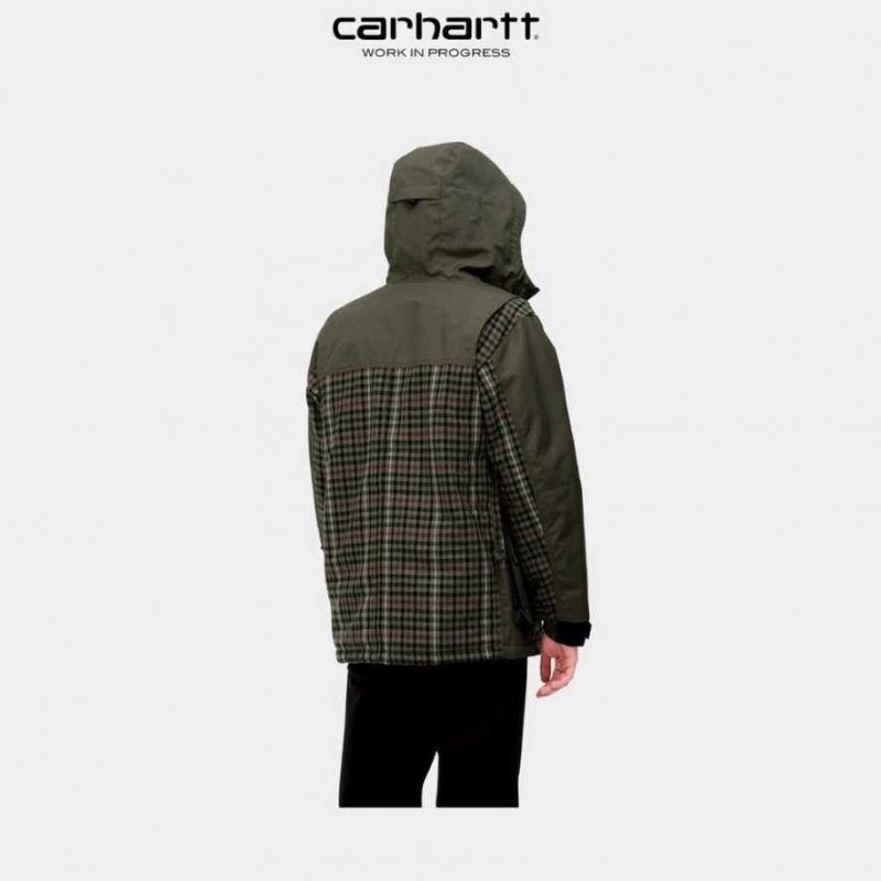 Carhartt Wip Highbury Check Jacket Cypress | TH0000049