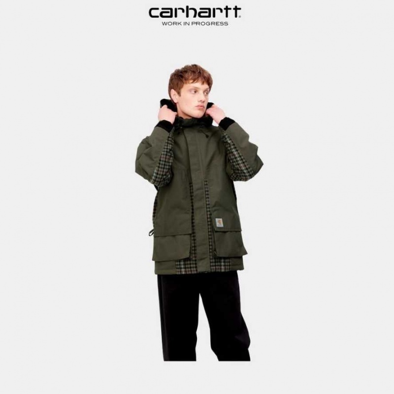 Carhartt Wip Highbury Check Jacket Cypress | TH0000049