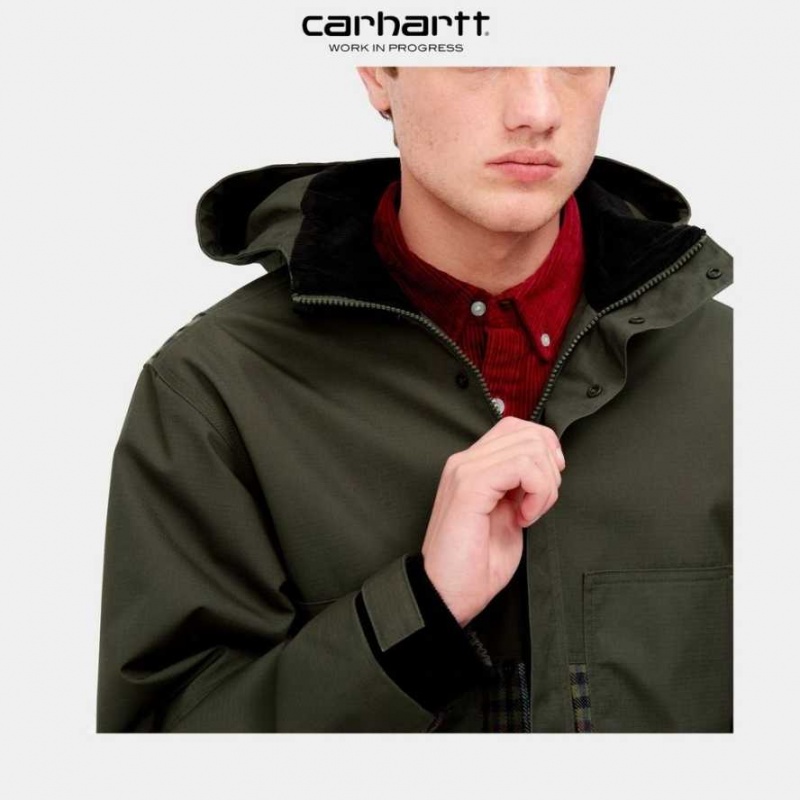 Carhartt Wip Highbury Check Jacket Cypress | TH0000049