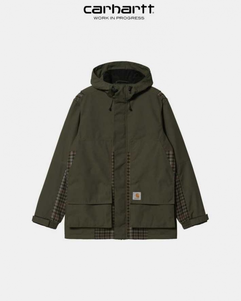 Carhartt Wip Highbury Check Jacket Cypress | TH0000049