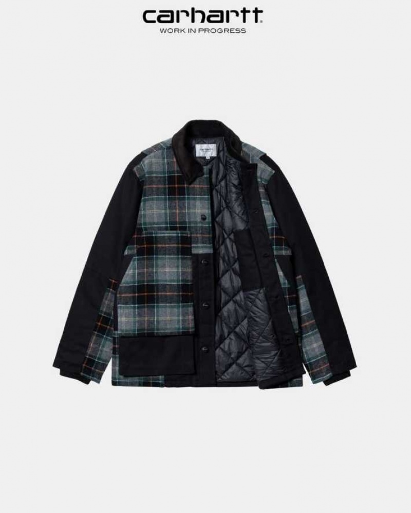 Carhartt Wip Highland Barron Check Jacket Black | TH0000050