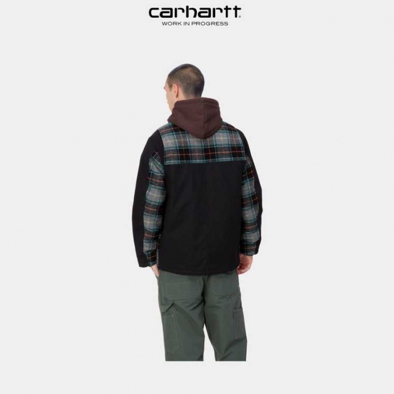 Carhartt Wip Highland Barron Check Jacket Black | TH0000050