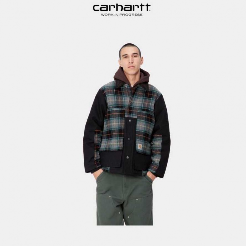 Carhartt Wip Highland Barron Check Jacket Black | TH0000050