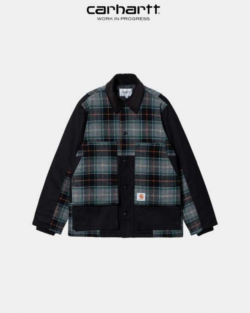 Carhartt Wip Highland Barron Check Jacket Black | TH0000050