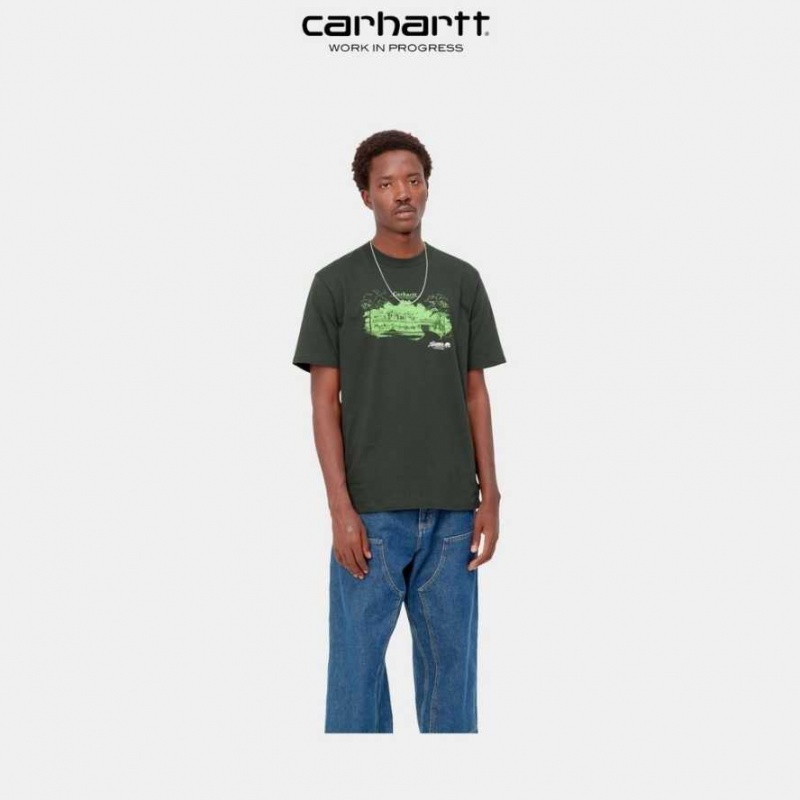 Carhartt Wip Home Builders T-Shirt Boxwood | TH0002218