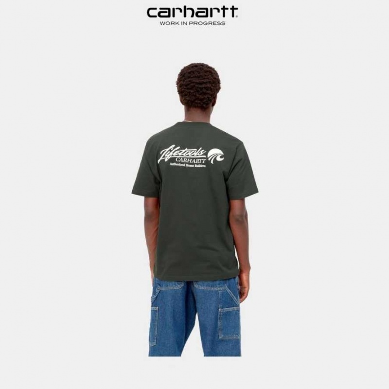 Carhartt Wip Home Builders T-Shirt Boxwood | TH0002218