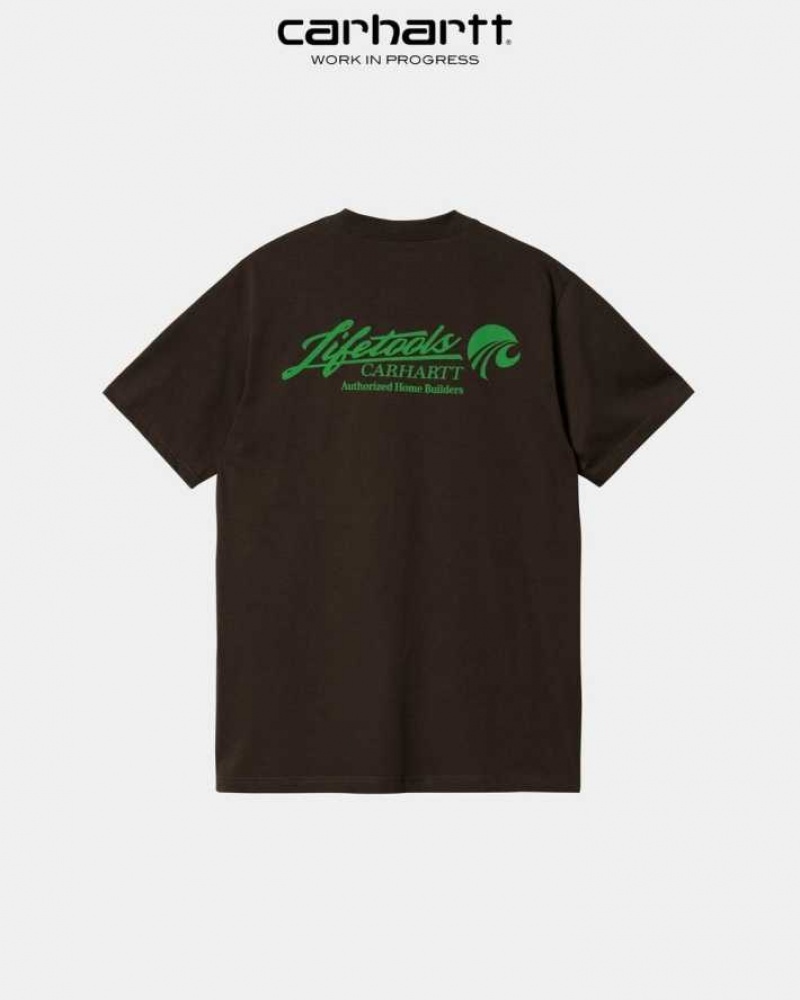 Carhartt Wip Home Builders T-Shirt Dark Umber | TH0002217