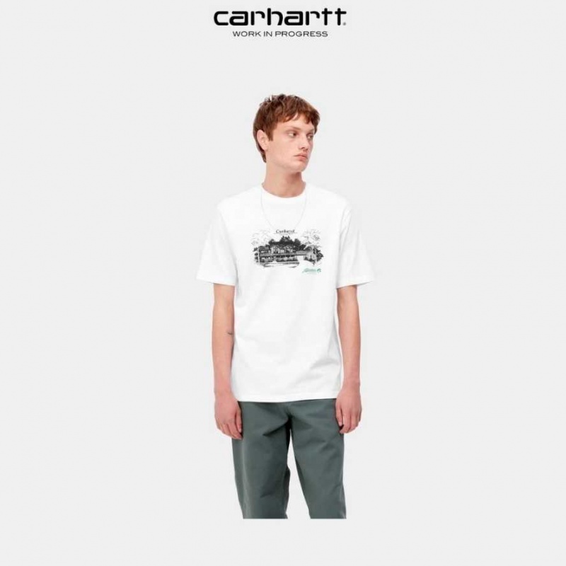 Carhartt Wip Home Builders T-Shirt White | TH0002219