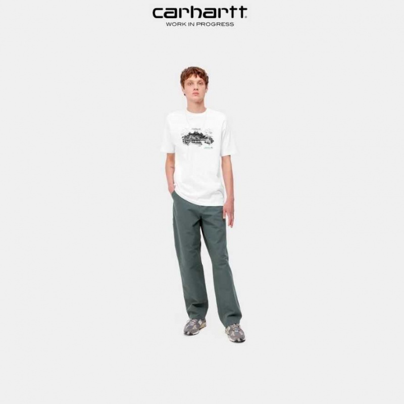 Carhartt Wip Home Builders T-Shirt White | TH0002219