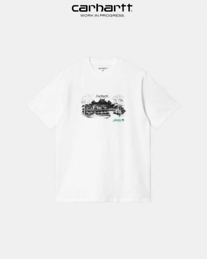 Carhartt Wip Home Builders T-Shirt White | TH0002219