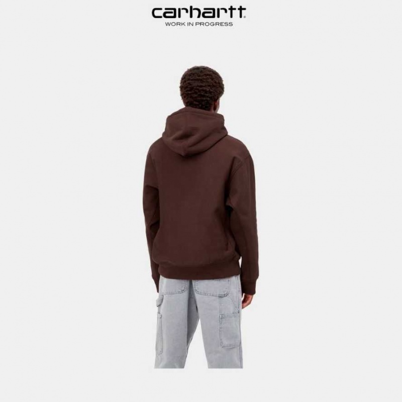 Carhartt Wip Hooded American Script Sweatshirt Ale | TH0000282