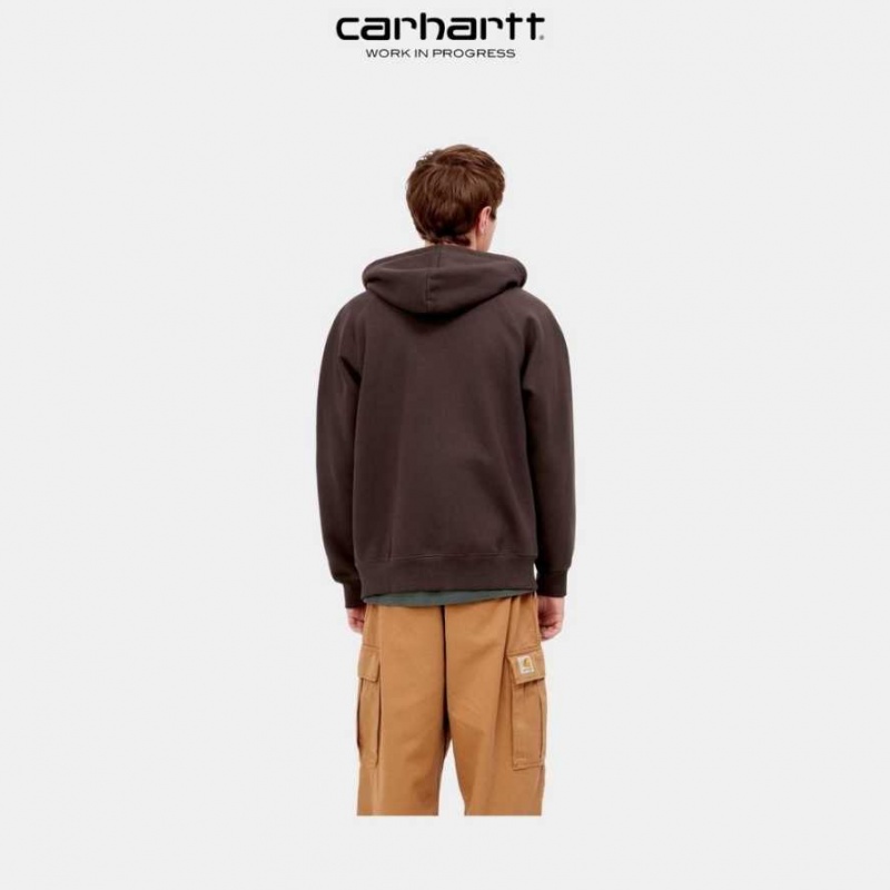 Carhartt Wip Hooded Chase Jacket Dark Umber | TH0000052