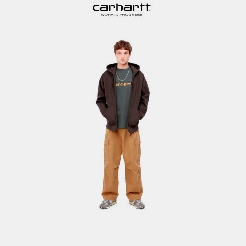 Carhartt Wip Hooded Chase Jacket Dark Umber | TH0000052