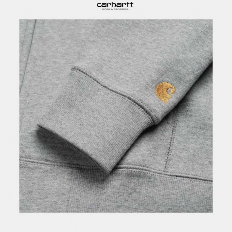 Carhartt Wip Hooded Chase Jacket Grey Heather | TH0000055